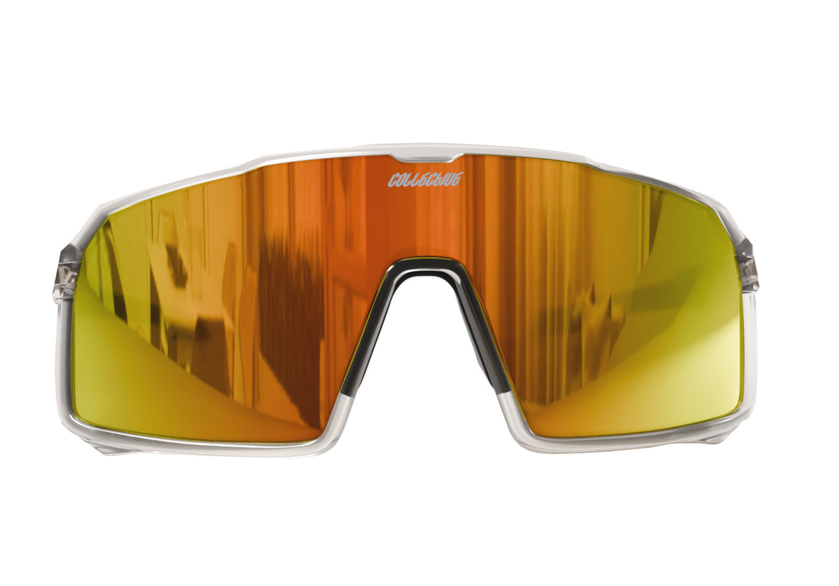 Collective Bikes Collective Epsilon Sunglasses - Clear/Orange