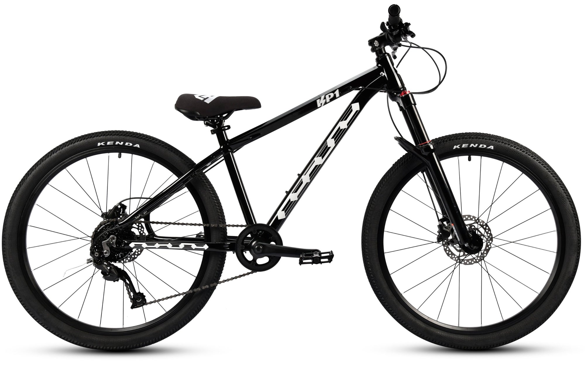 white and black bike