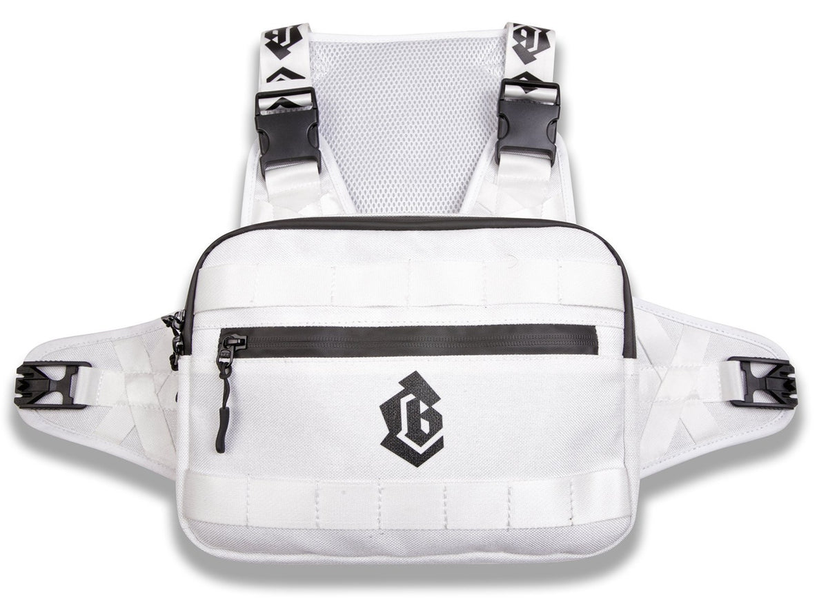 Collective Bikes Chest Rig - White — front view